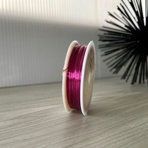 Magenta Enamel coated solid copper wire for making jewelry - 60 foot 🧵 24g NWT